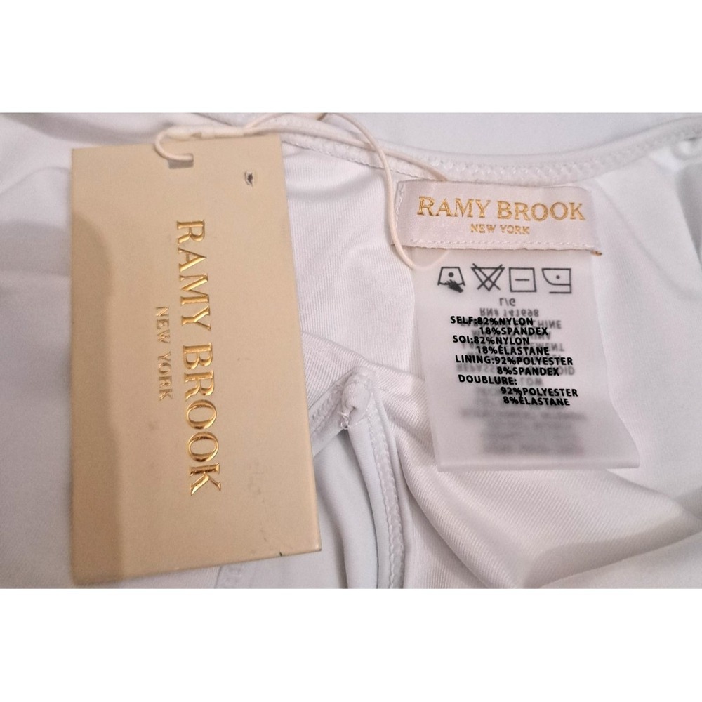 Ramy Brook Size Large White Kailey Halter One Piece Swimsuit - Picture 10 of 11